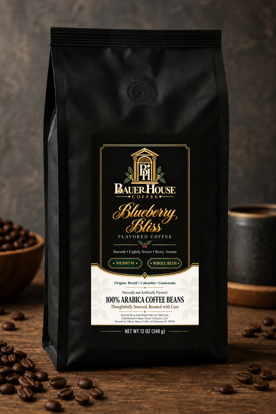 Blueberry Bliss private-label coffee bag