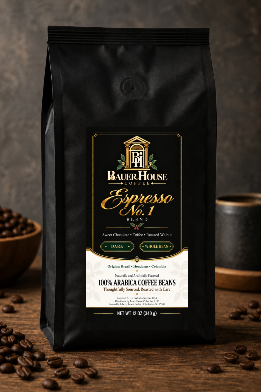 Espresso No. 1 private-label coffee bag