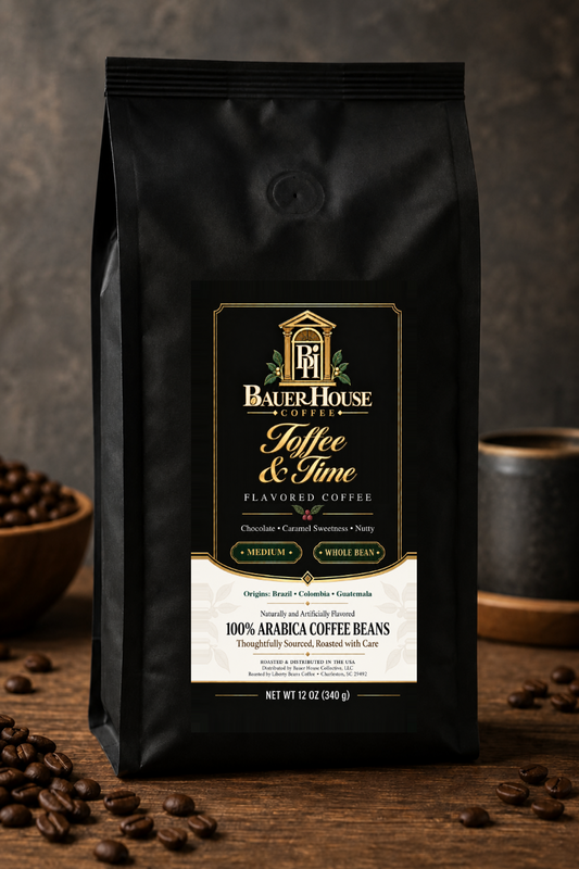 Toffee & Time private-label coffee bag