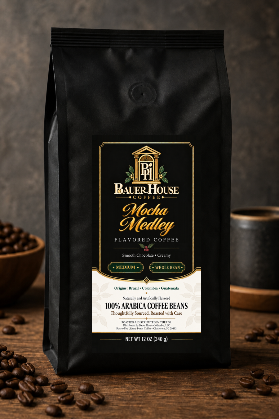 Mocha Medley private-label coffee bag