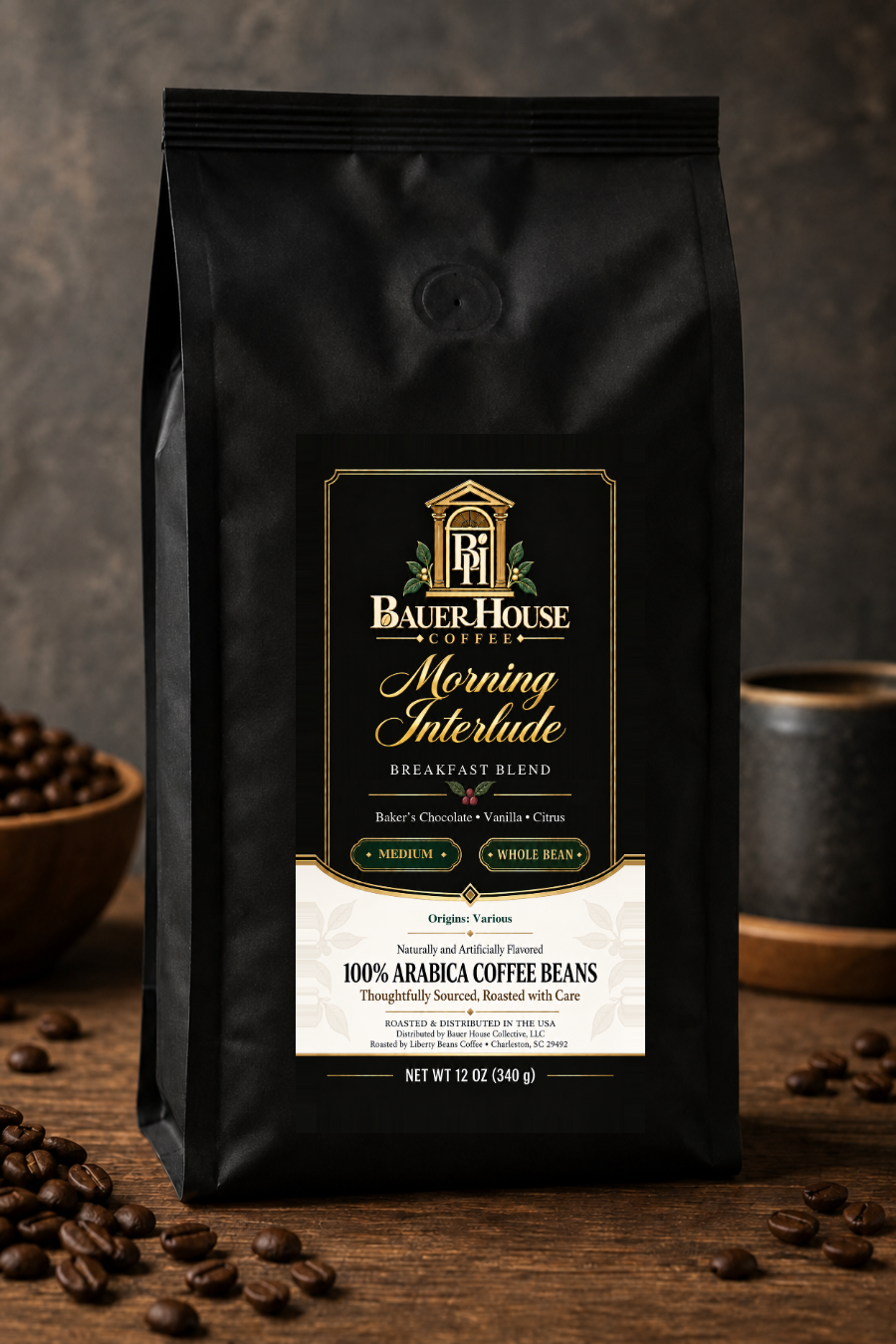 Morning Interlude private-label coffee bag